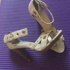 Strapped heels.